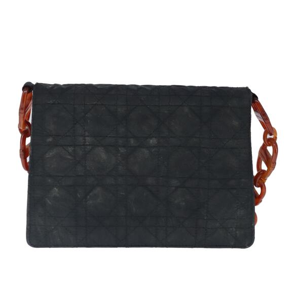 DIOR Canage Chain Shoulder Bag Nylon Black - Picture 3 of 13